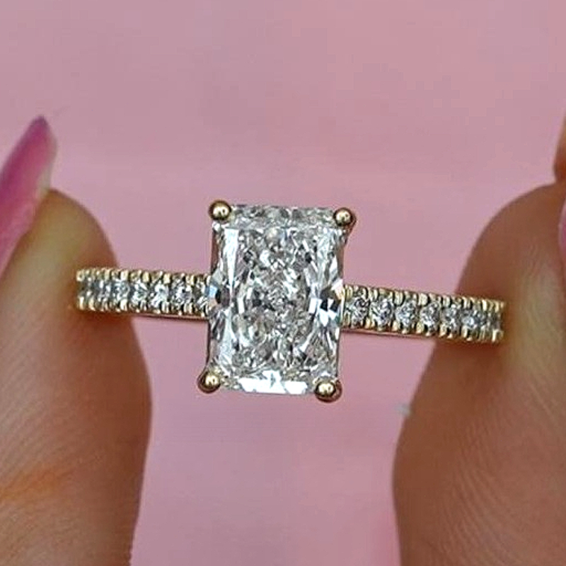 Women's Stylish Retro Moissanite 925 Silver Ring, 1/2/3 Carat
